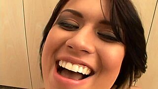 eva angelina has a giant rack and gets cumshot on her shaved pussy