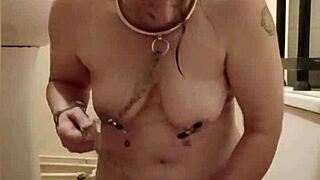 the french housewife slave undergoes intense dildo training in her homemade pov session, exploring humiliation and orgasm with toys