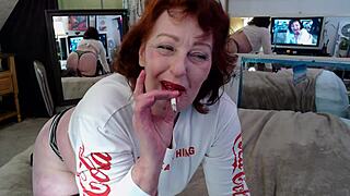 I'm smoking a cigarette fully dressed trying to make your cock throb