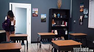 Mature Teacher Stepdad Fucks Latina Teen 18+ Stepdaughter After Class