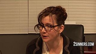 Stud Student Convinces Teacher And Wandering Professor's Wife Into Threesome In Classroom