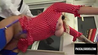 Louise Lee gasps at being pounded hard.