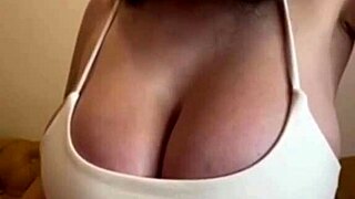 stepmother with big milky tits in suggestive family massage session