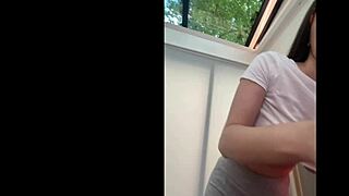 cute petite latina plays with big dildo