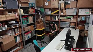 What happens when a shoplifter gets caught and fucked by the officer?