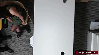 What happens when a shoplifter gets caught and fucked by the officer?