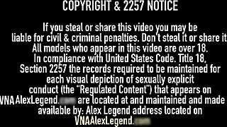 Latina cougar Vanessa begs Alex Legend for cum on her big tits.