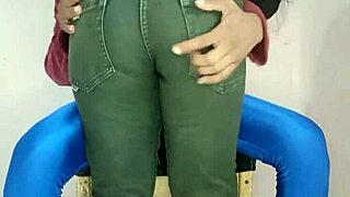 He sat his sexy wife on the chair and fucked her ass in doggy style