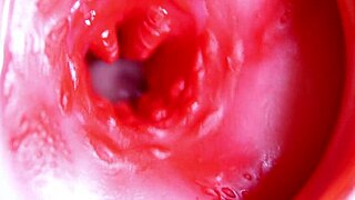 A big red cock inside a juicy hole can give sperm at any moment