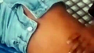 she squirts hard on the hospital bed with big clit fingering 😍