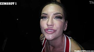 Geez, milf rocky swallows 8 cumshots from big cocks at gloryhole, it's awesome