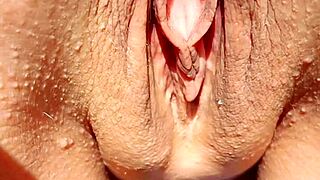 mature mom spreads her pussy and asshole close up