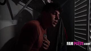 Justine Jakobs eases the scared stepson, Kai Jaxon, with taboo intensity.