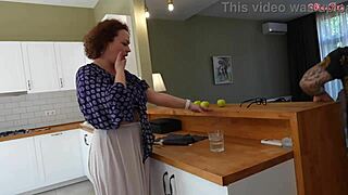 Hot naughty girl seduces her stepmothers lover and he fucks them both hard in the mouth with his huge dick