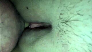 Detailed scene of someone eating my wife while I record, ensuring creampie inside her pussy