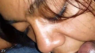 Ebony Blowjob in the Car!