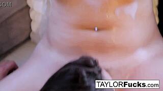 taylor vixen blows a big toy in a solo scene
