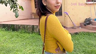 Petite young woman leaves home for her first solo adventure