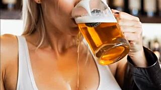 Gorgeous skinny blonde rides to orgasm