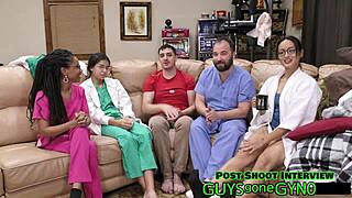 Male nurse takes a break to masturbate in the exam room on GuysGoneGyno.com