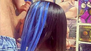 Chica universitaria chupando verga follada por la boca