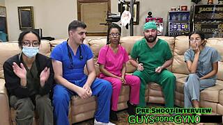 Male nurse takes a break to masturbate in the exam room on GuysGoneGyno.com