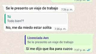 mature woman gets excited during online chat