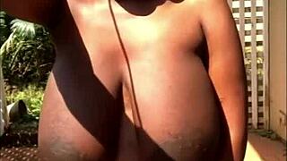 my huge boobs pregnant neighbor's softcore solo