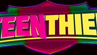 Tattooed cutie pounded on table by big cock!