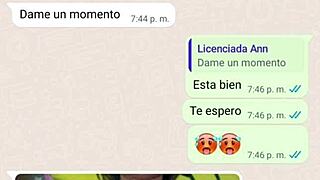 mature woman gets excited during online chat