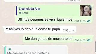 mature woman gets excited during online chat