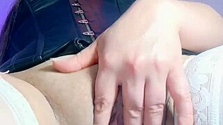 Bar owner imitates maid and masturbates wildly for clients!