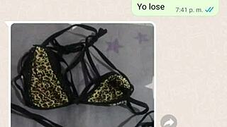 mature woman gets excited during online chat