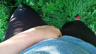 we masturbate with neighbor on street and cum together - lesbian illusion girls