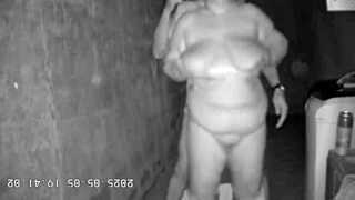 Hidden Camera Records Stepmother Fucking Stepson in Alley