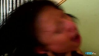 She Loves Two Big Dicks Penetrating Her Holes and Cum in Mouth