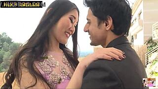 indian boy fucks chinese girl's pussy and ass