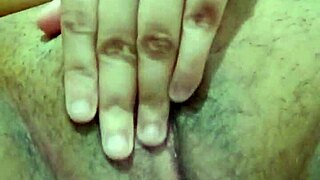 Pov playing with big hairy pussy until wet for fucking