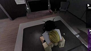 Roblox sex 7 with big black cock fucking and cum