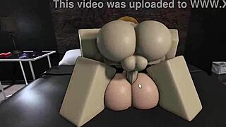 Roblox sex 7 with big black cock fucking and cum