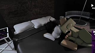Roblox sex 7 with big black cock fucking and cum