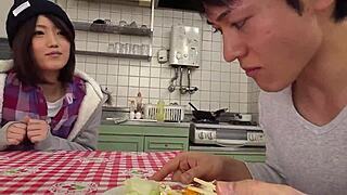 Petite Japanese Step-Sister Give Virgin Step-Brother His First Time Blowjob In Uncensored Jav Porn!