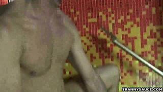 tranny babe nicole marques sucks cock and gets fucked hard