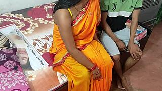 Indian Son Fucks His Bengali Stepmom In The Kitchen During Roleplay Scene