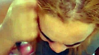 blowjobqueents - travesti boqueteira engasga com pauz�o cavalo de 27cm � toma leitada na cara