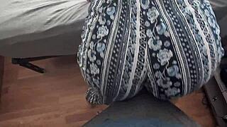 i'm bouncing my ass on his cock in clothes, feeling so horny and grinding hard