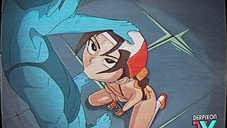 Cartoon character participates in training exercise.