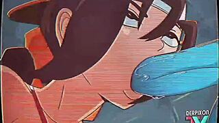 Cartoon character participates in training exercise.