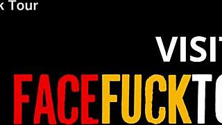 Latina redhead hard sloppy face fuck with facial ending, you know?