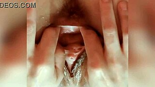 Huge gaping cunt stretched by fingers and hands